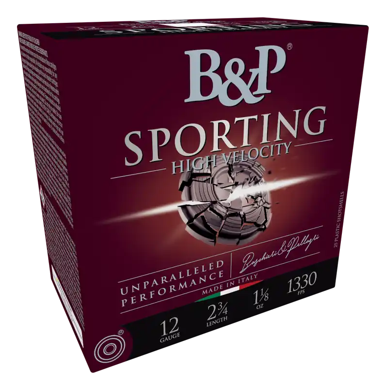 B&P 12B8SCH8 Sporting Clay 12Gauge 2.75" 1 1/8oz 8Shot 25 Per Box/10 Case