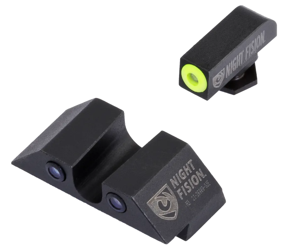 Tritium Night Sights for Glock: Green/Yellow Front, Green/Black Rear - Fits Glock 17/17L/19/22
