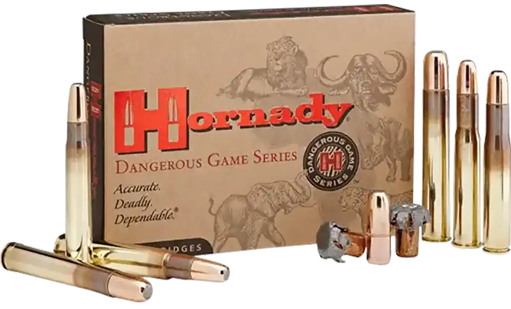 Hornady 82661 Dangerous Game .416 Rigby 400gr DGX Bonded Ammo - 20 Rounds per Box, 6 Boxes per Case