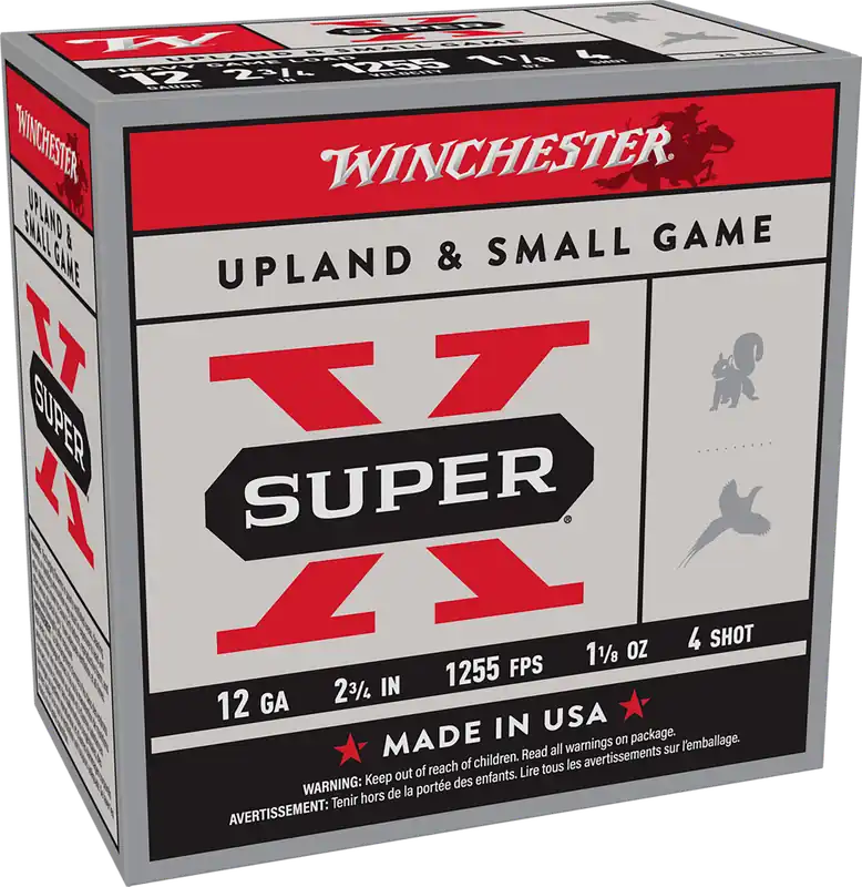 Winchester Ammo XU12H4 Super X Heavy Game Load 12Gauge 2.75" 1 1/8oz 4Shot 25 Per Box/10 Case