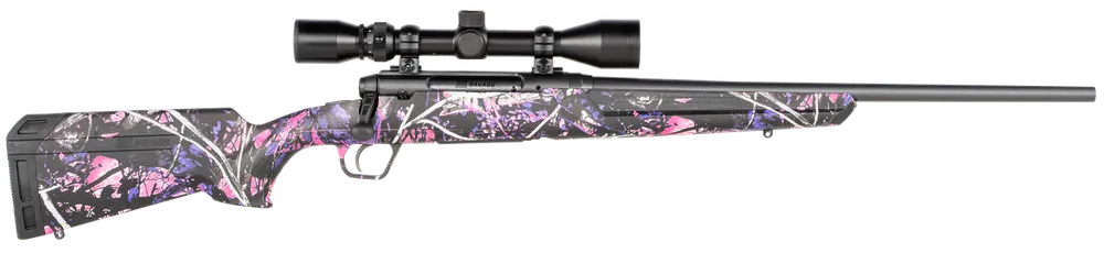 Savage Arms Axis XP Compact 6.5 Creedmoor Rifle with Weaver Scope and Muddy Girl Stock