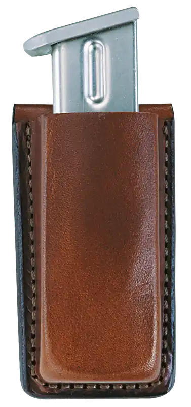 Bianchi 10737 Tan Leather Mag Pouch for 9mm/40/45/380 Belts 1.75" Wide