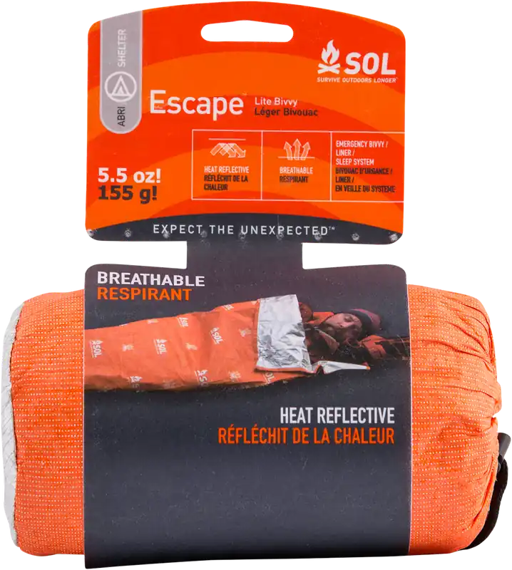 SOL Bivvy Warmth Waterproof Orange Aluminum-Coated Polyethylene 01401227