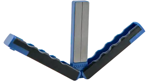 AccuSharp 051C Folding Diamond Paddle Sharpener with Black/Blue Rubber Handle