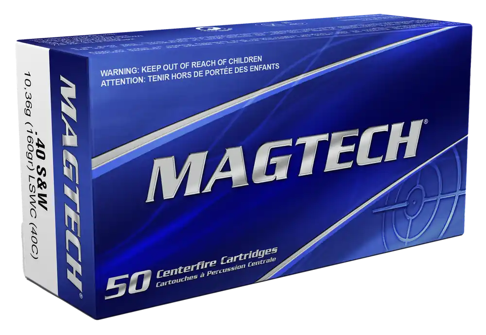 Magtech 40C Range/Training .40 S&W 160gr LSWC 50 Rounds/20 Cases