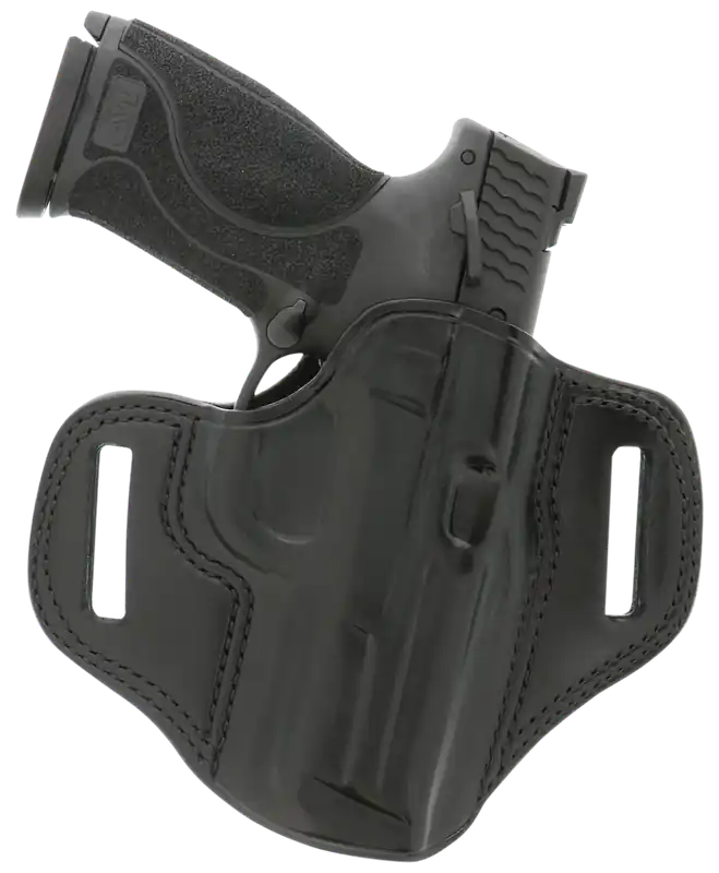 Galco CM212B Combat Master OWB Black Leather Holster for 1911 Right Hand