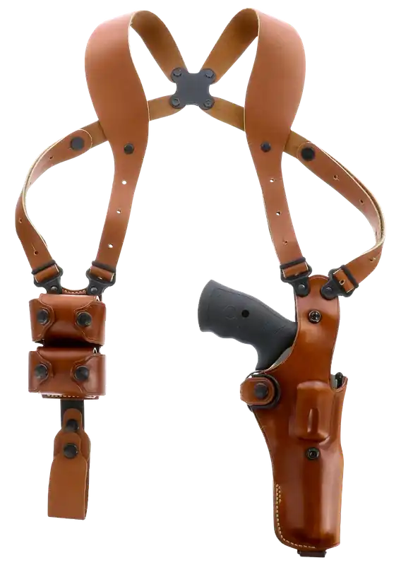 Galco VHS 4.0 Shoulder Holster System for S&W Model 686, Tan Leather, Ambidextrous, Fits Up to 56" Chest