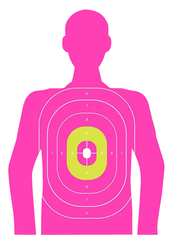 EZ-Aim 15653 Pink Silhouette Paper Targets for Various Guns - 3 Pack