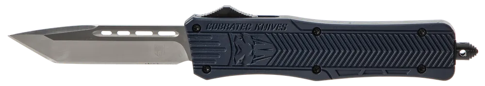 CobraTec CTK-1 Medium 3" OTF Tanto Knife with NYPD Blue Handle and Glass Breaker