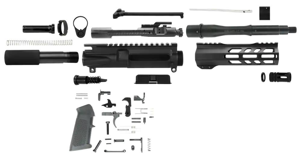 TacFire AR Build Kit 5.56 NATO 7.5" Barrel Black for AR Platform