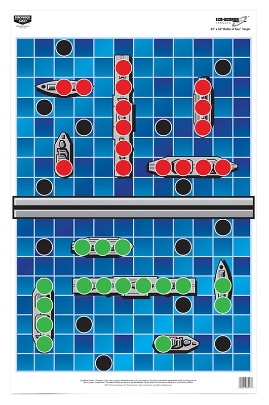 Birchwood Casey EZE-Scorer Battle Ships Target Pack - 23" x 35" Blue (5 Sheets)