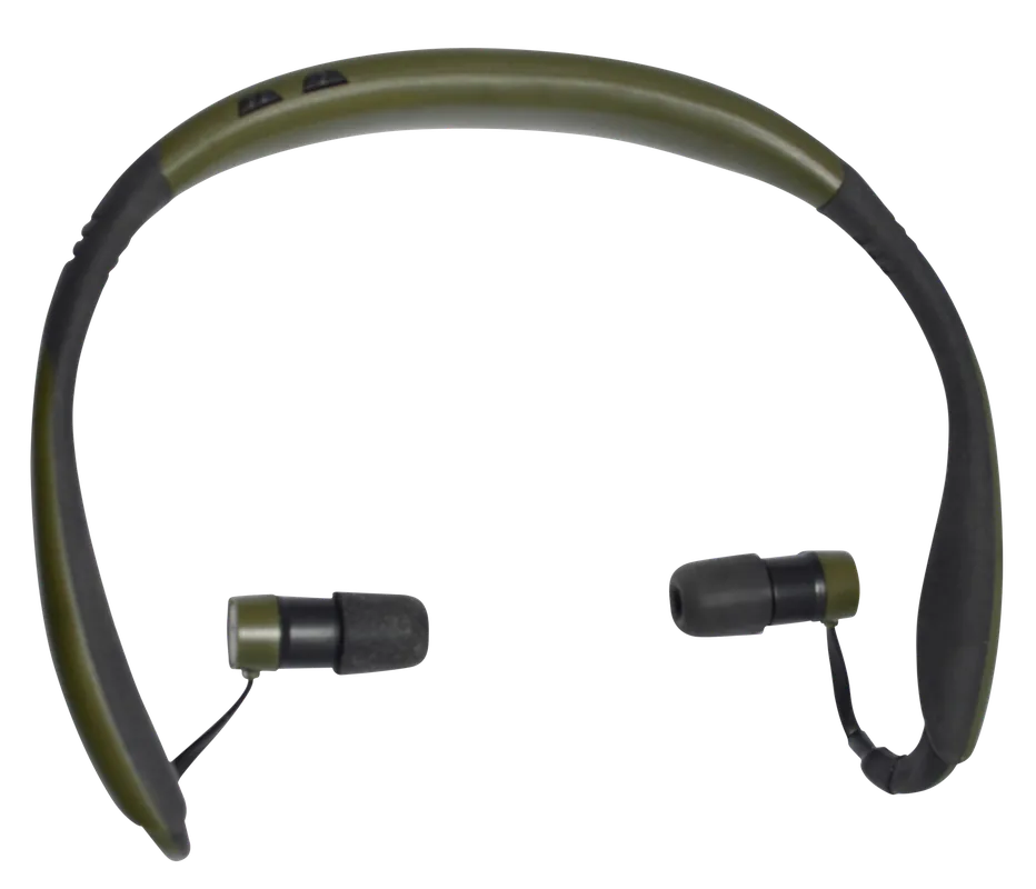 Pro Ears Stealth 28 dB Behind-The-Head Hearing Protection - Black/Green Adult