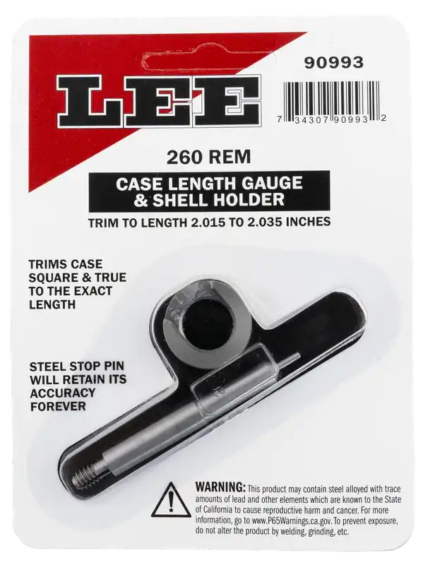 Lee Precision 90993 Case Length Gauge for 260 Remington