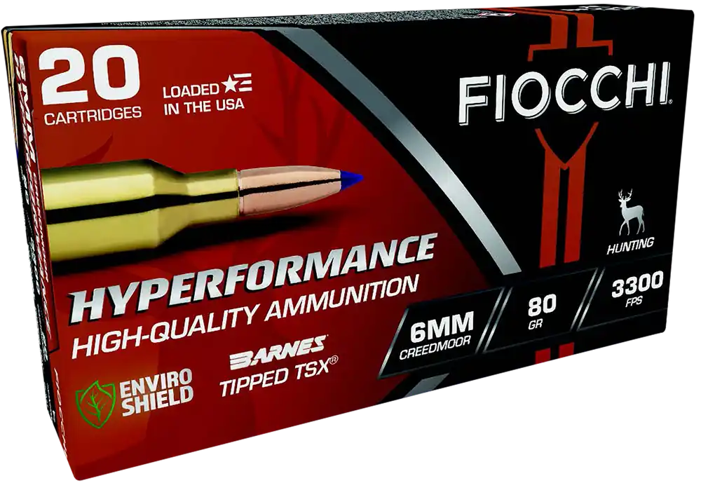Fiocchi Hyperformance 6mm Creedmoor 80gr Barnes Tipped TSX - 20 Rounds per Box, 10 Boxes per Case