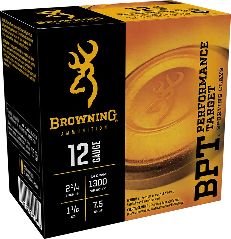 Browning BPT Performance Target 12 Gauge Sporting Clay Ammo - 25 Rounds