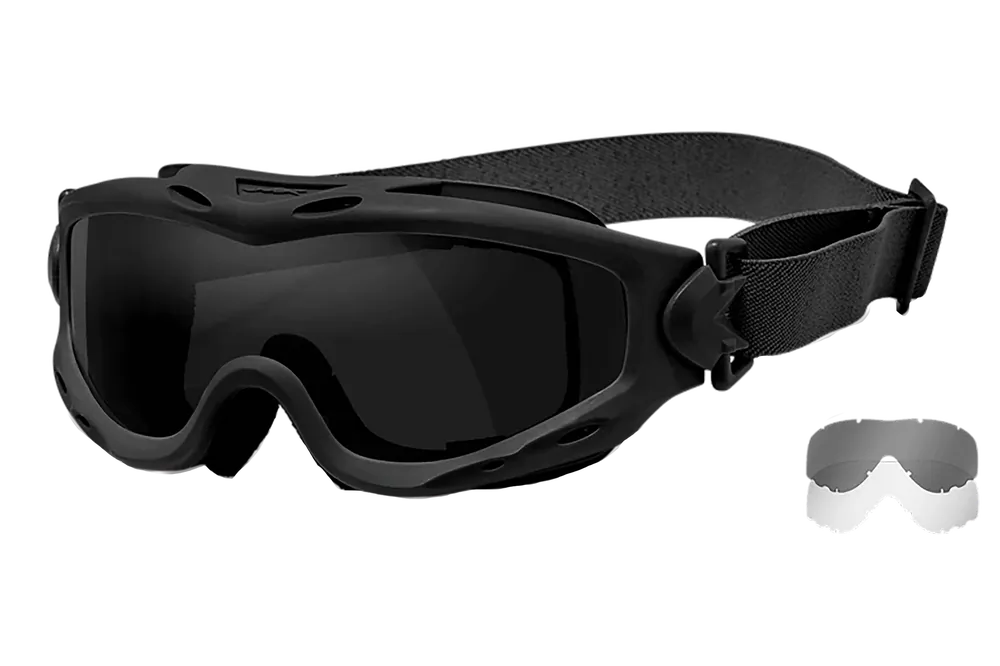 Wiley X Spear Goggles with Smoke Gray Lens and Matte Black Frame