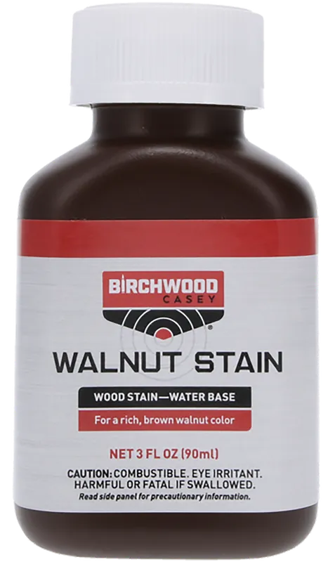 Birchwood Casey Walnut Wood Stain 3 oz. Water-Based Bottle