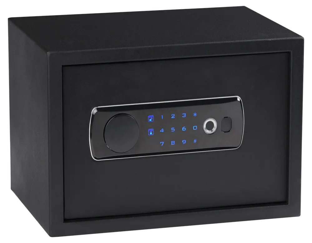 Bulldog Duo Safe: Digital Keypad, Biometric, Key Entry, Black Steel, Holds 2 Handguns, LED Keypad