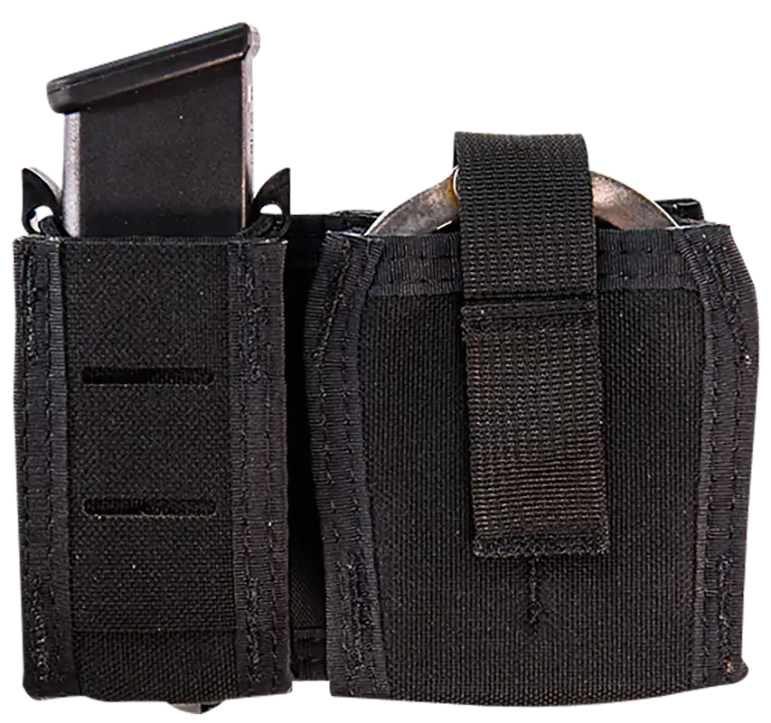 High Speed Gear TACO Duty Pistol & Handcuff Holder, Black Nylon, MOLLE Compatible