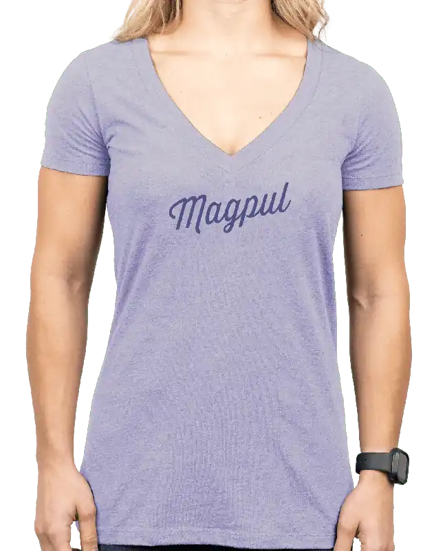 Magpul Women's Rover Script Orchid Heather T-Shirt 2XL