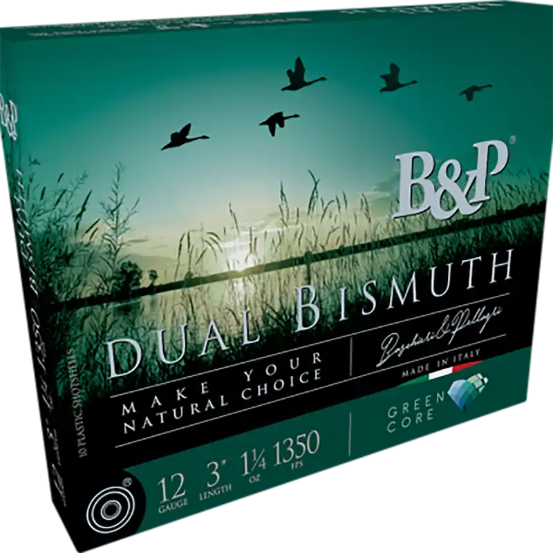 B&P Ammunition 12 Gauge Dual Bismuth 2.75" 1 1/5oz 3/4 Shot - 10 Rounds Per Box