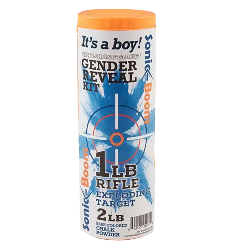 Sonic Boom Gender Reveal Kit Rifle Firearm - 1 lb Boy