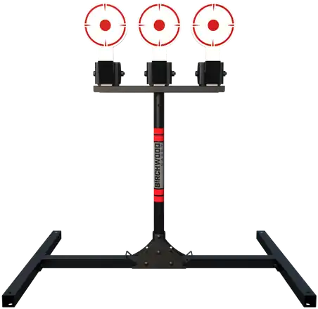 Birchwood Casey 3TPR Spring Loaded AR500 Steel Targets - Black/Red Plate Rack