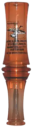 Haydel's WF00 White Front Goose Call - Brown Acrylic Specklebelly Attractor