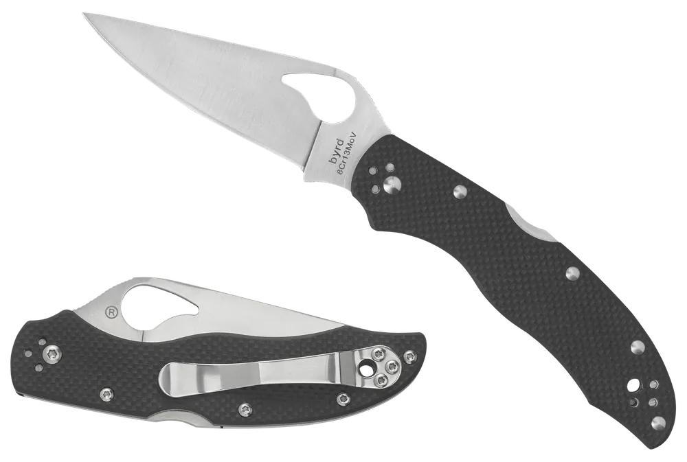 Spyderco Harrier 2 Folding Knife with Part Serrated Blade and G10 Handle