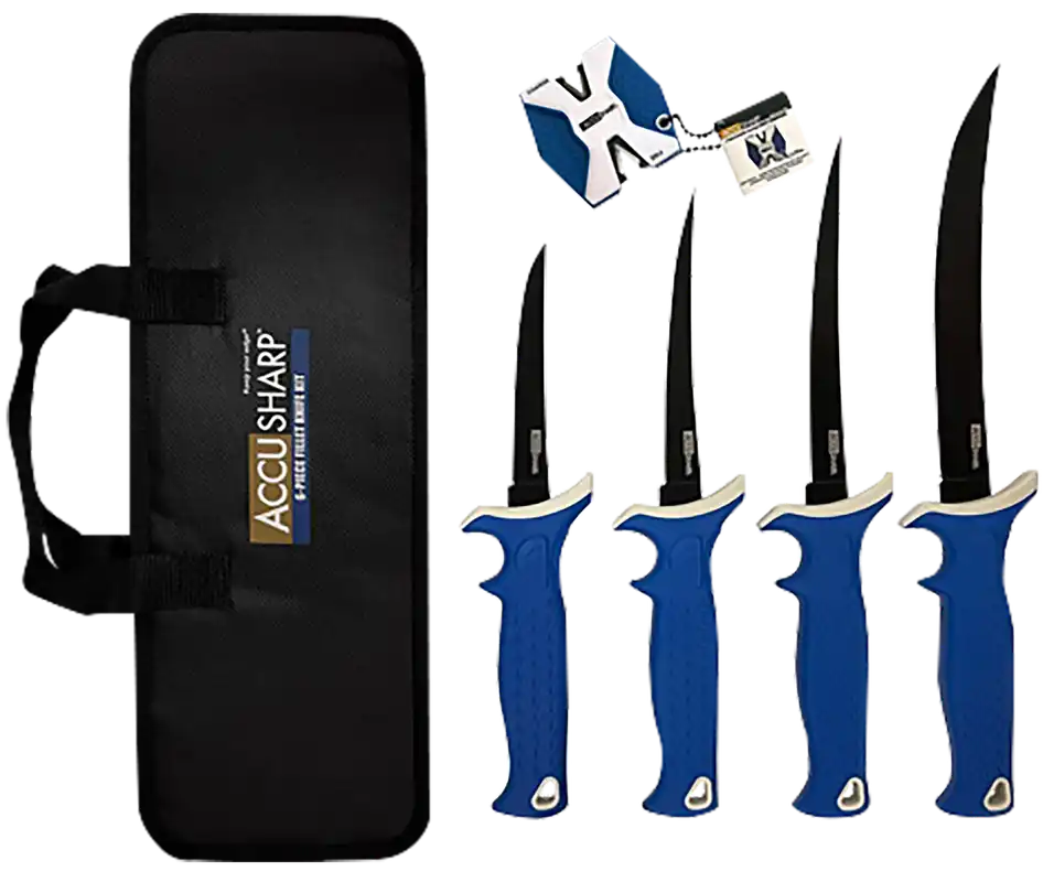 AccuSharp 737C Knife Kit with Stainless Steel Blades and Non-Slip Grip, Includes 2-Step Sharpener