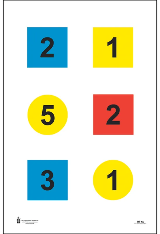 Multi-Color Command Circle/Square Training Paper, 23" x 35", 100 Sheets per Box