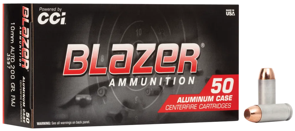 CCI 3597 Blazer 10mm Auto 200gr TMJ Ammo - 50 Rounds Per Box
