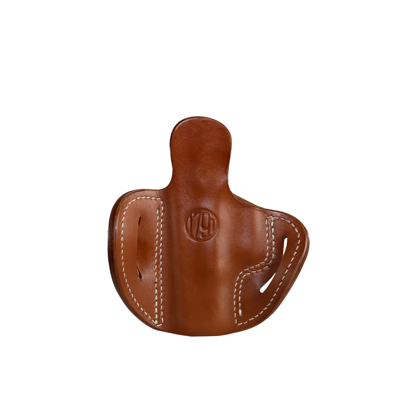 Optic Ready Leather Belt Slide Holster for Glock 17/S&W M&P Shield/Springfield XD - Right Hand