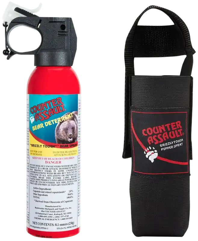 Counter Assault Bear Spray with Holster - 32 ft Range, 7 Seconds, 8.10 oz