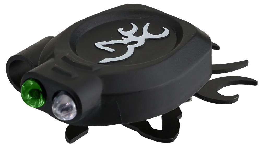 Browning Buck Mark Cap Light - 6/13 Lumens, Green/White LED, Black