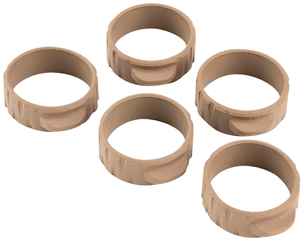 Strike Industries Bang Band Mini 34mm FDE Rubber 5-Pack