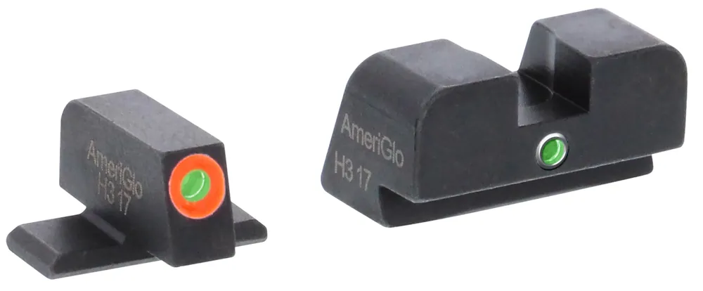AmeriGlo SG201 i-Dot Sight Set for SIG Sauer with Green Tritium and Orange Outline Front & Rear Sights