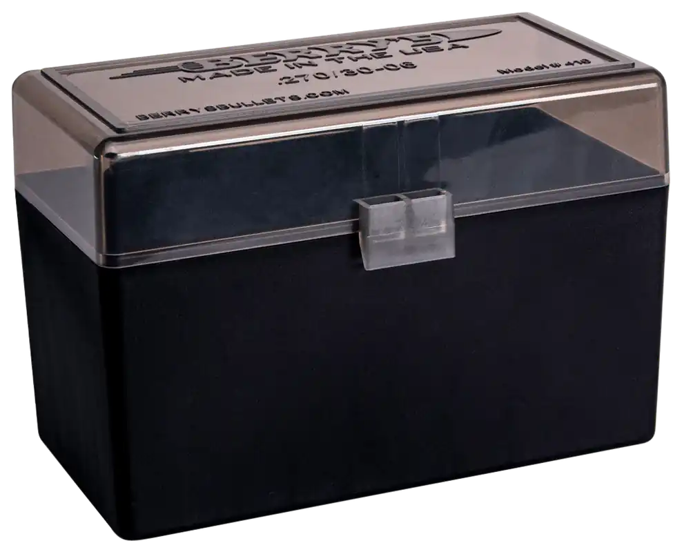 Berry's 32019 Ammo Box for 270 Win/30-06 Springfield - Smoke/Black Polypropylene, 50 Rounds