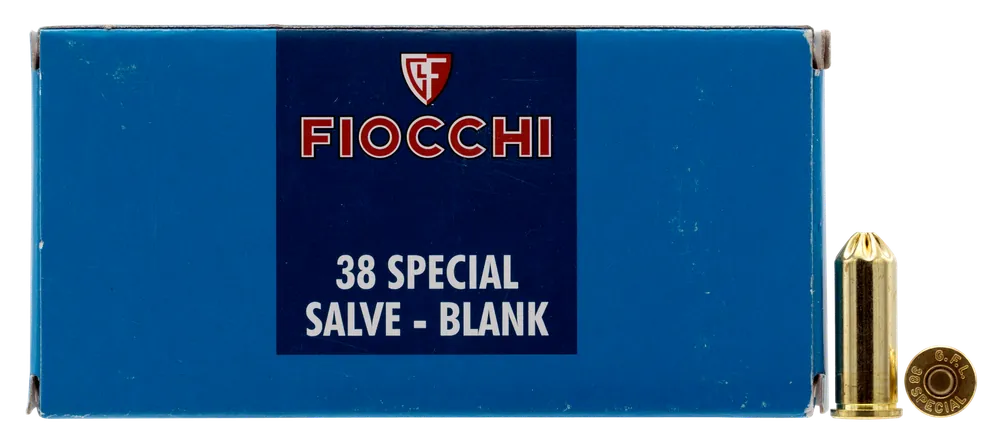 Fiocchi 38 Special Pistol Blanks - 50 Rounds per Box, 20 Boxes per Case