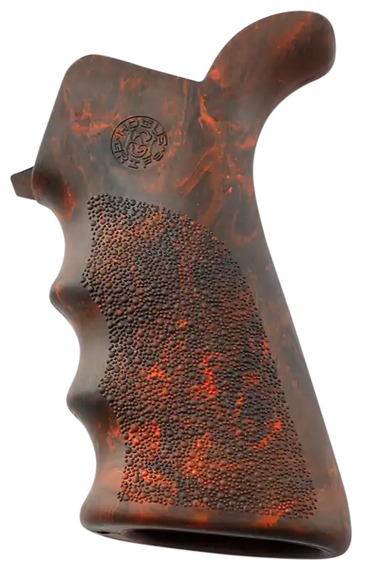 Hogue 15421 OverMolded Beavertail Rubber Grip with Red Lava Finish for AR-15/M16