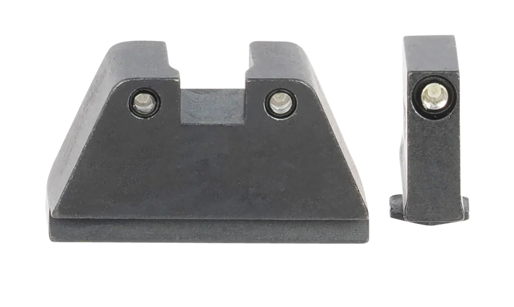AmeriGlo GL814 Optic Compatible Glock Sight Set - 2XL Tall Green Tritium Front & Rear Sights