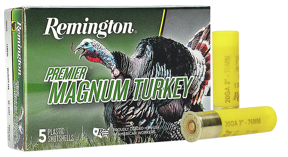 Remington Premier Magnum Turkey 20 Gauge 3" 6 Shot Ammunition - 5/Box, 20/Case