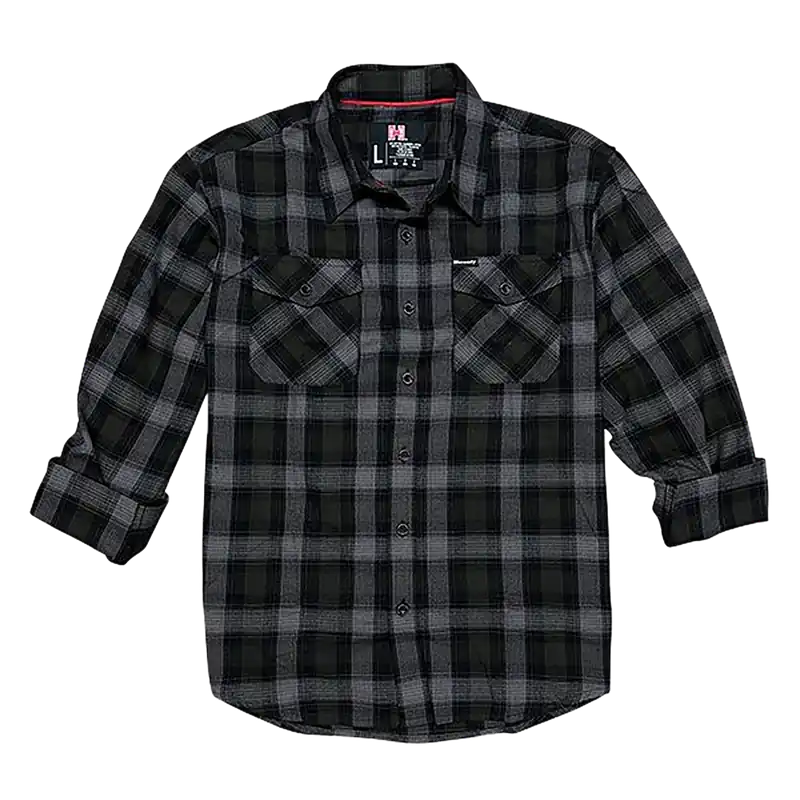 Hornady Gear 32213 Olive/Black/Gray Flannel Shirt - Large, Relaxed Fit