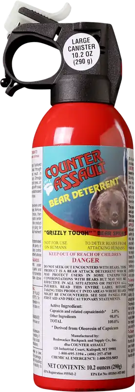 Counter Assault Bear Spray - 32 ft Range, 7 Seconds, 10.20 oz