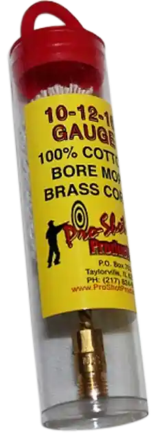 Pro-Shot MP12 Bore Mop for 10/12/16 Gauge Shotguns - Cotton, 1.75" Long, #5/16-27 Thread