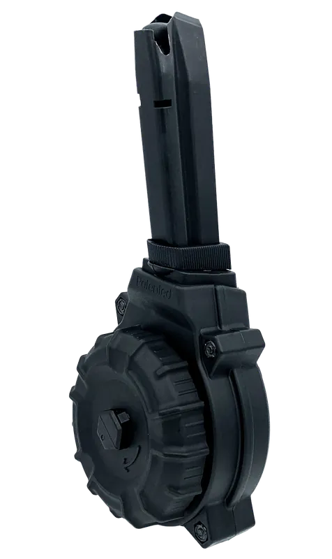50-Round 9mm Drum Magazine for Browning Hi-Power - Black Polymer
