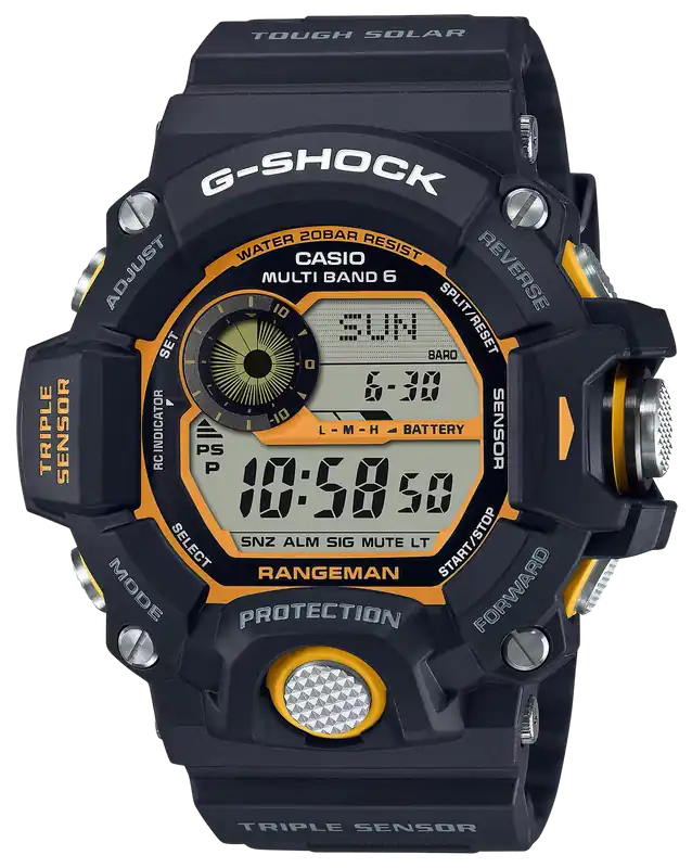 G-Shock Tactical Rangeman GW9400Y1 Black/Yellow with Digital Compass 145-215mm