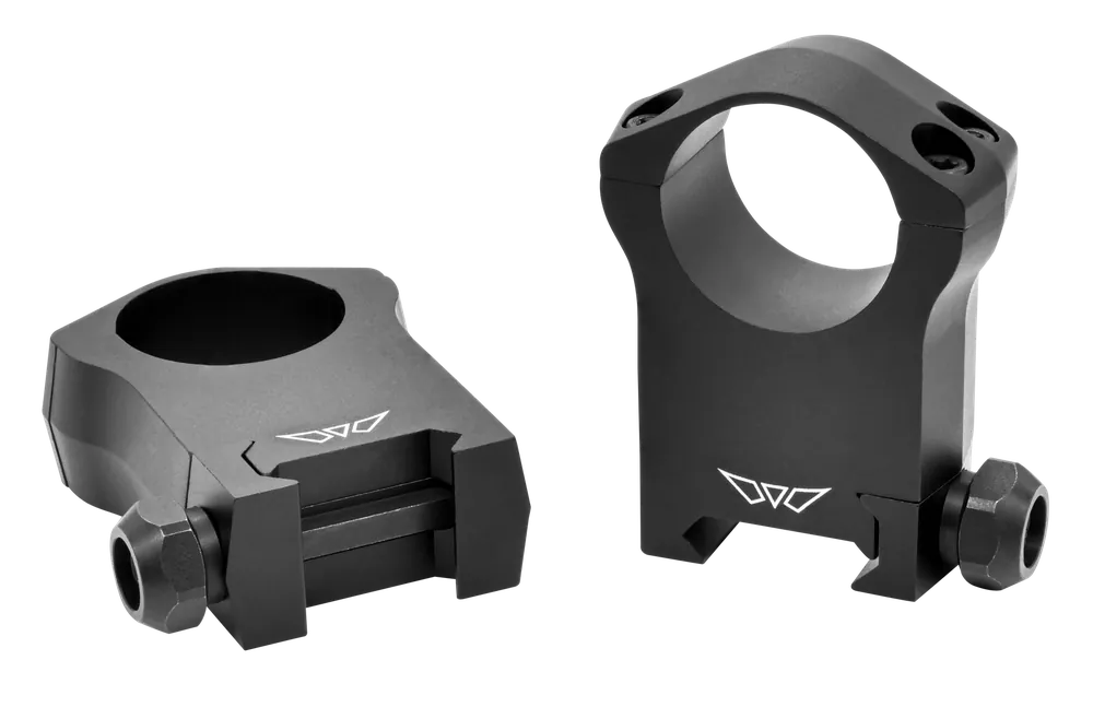 Warne Mountain Tech 1" Ultra High Scope Rings - Matte Black, 0 MOA