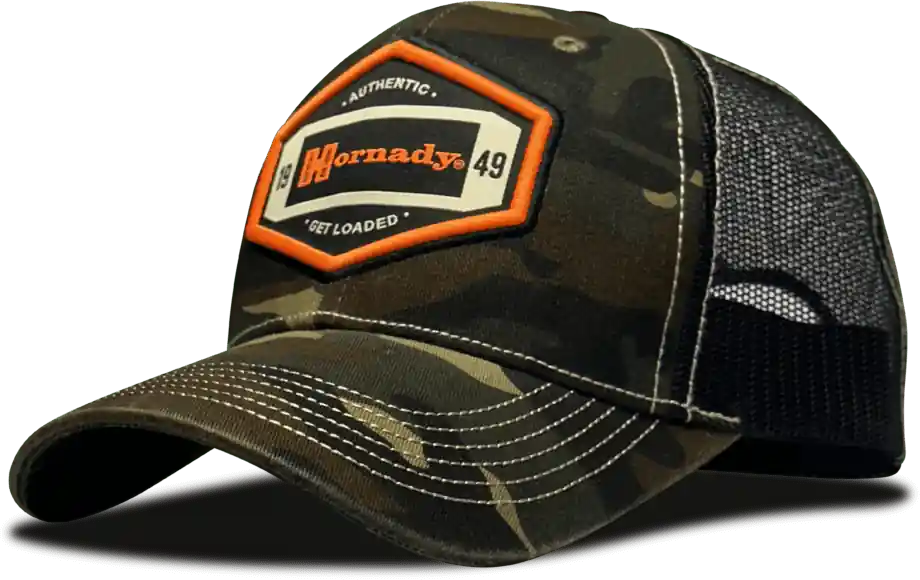Camo Trucker Hat with Hornady Patch - Model 32830