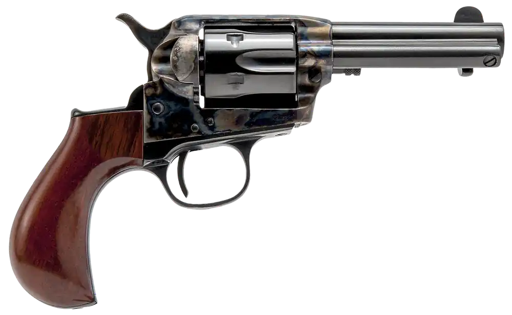 Cimarron CA980DC Lightning Dual Cylinder Revolver - 9mm Luger & .38 Special, 6-Shot, 3.5" Barrel, Blued Finish, Wood Grip